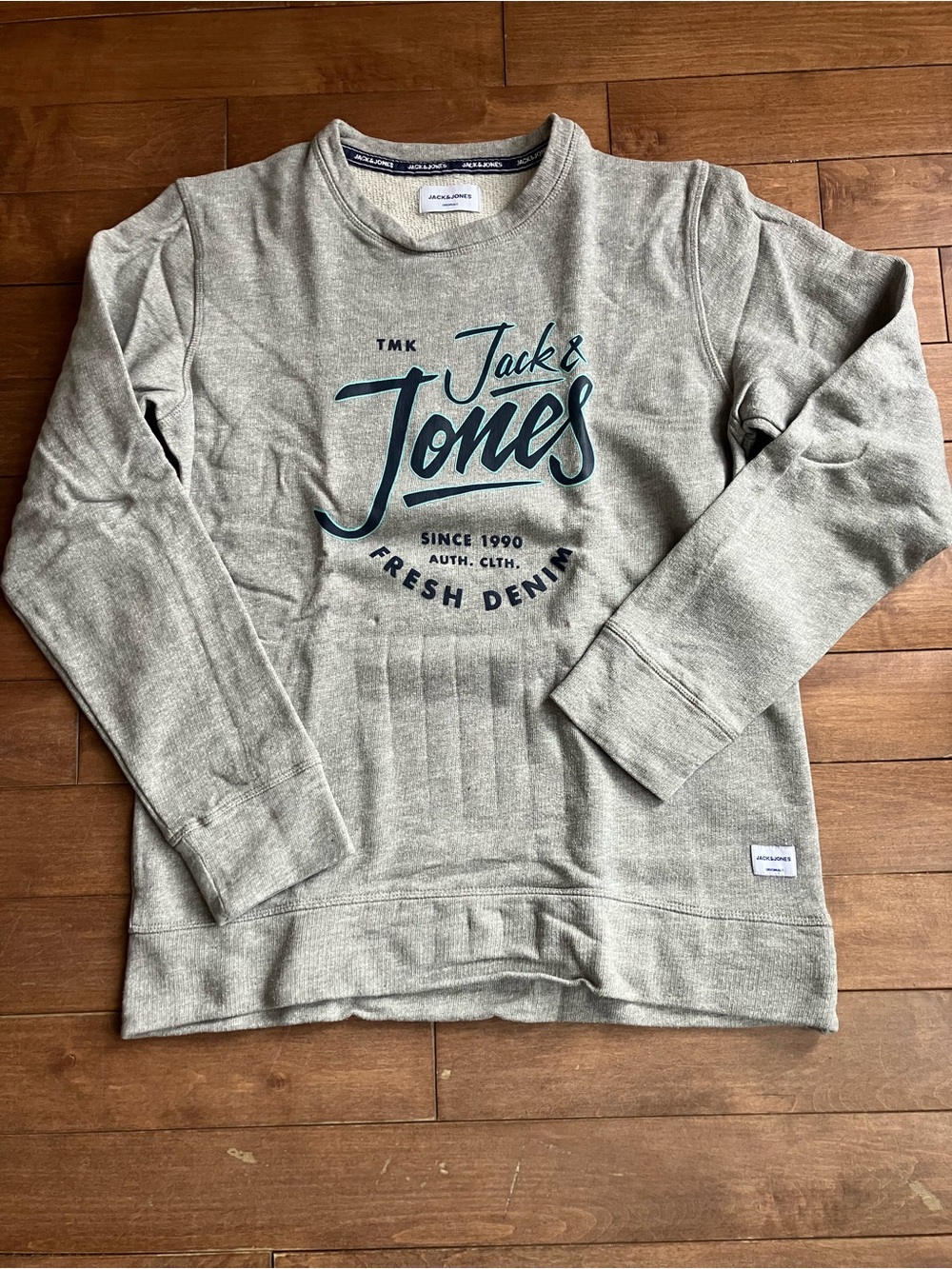 Jack & Jones Light Gray Knit Crewneck Sweatshirt